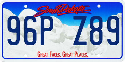 SD license plate 96PZ89
