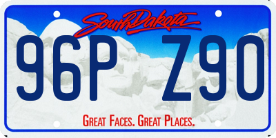 SD license plate 96PZ90