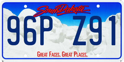 SD license plate 96PZ91
