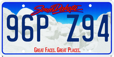 SD license plate 96PZ94