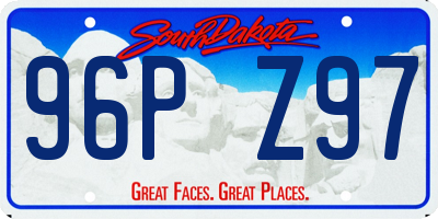 SD license plate 96PZ97