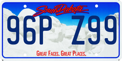 SD license plate 96PZ99
