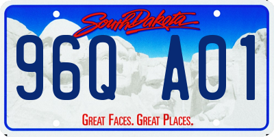 SD license plate 96QA01