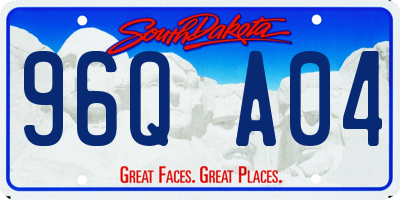 SD license plate 96QA04
