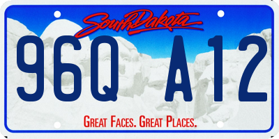 SD license plate 96QA12