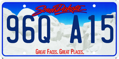 SD license plate 96QA15