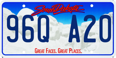 SD license plate 96QA20
