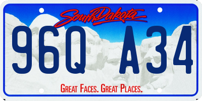 SD license plate 96QA34