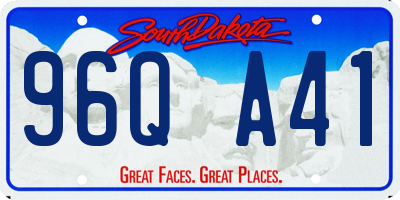 SD license plate 96QA41