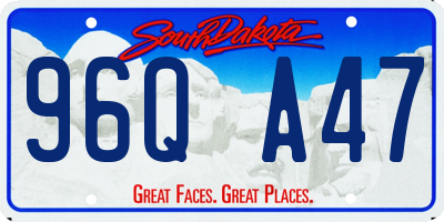 SD license plate 96QA47