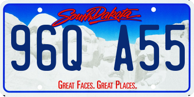 SD license plate 96QA55