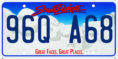 SD license plate 96QA68