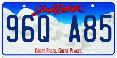 SD license plate 96QA85