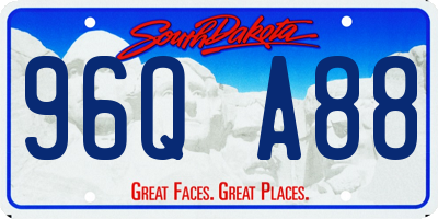 SD license plate 96QA88