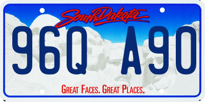 SD license plate 96QA90