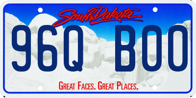 SD license plate 96QB00