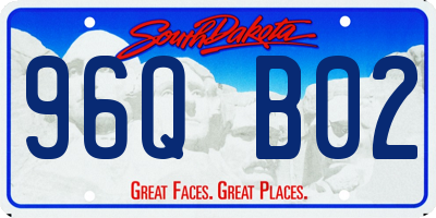 SD license plate 96QB02