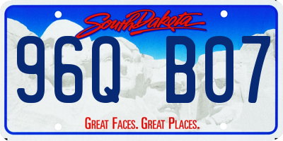 SD license plate 96QB07