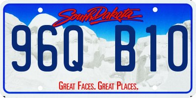 SD license plate 96QB10