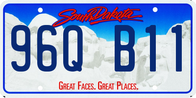 SD license plate 96QB11