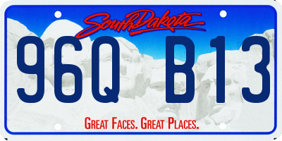 SD license plate 96QB13