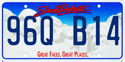 SD license plate 96QB14