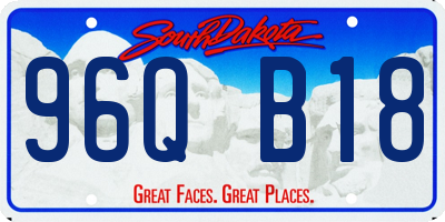 SD license plate 96QB18