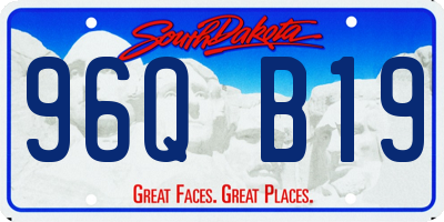 SD license plate 96QB19