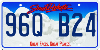 SD license plate 96QB24
