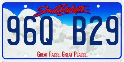 SD license plate 96QB29