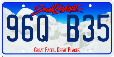 SD license plate 96QB35
