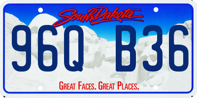 SD license plate 96QB36