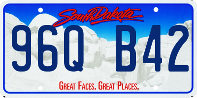 SD license plate 96QB42