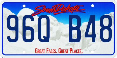 SD license plate 96QB48