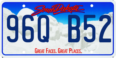 SD license plate 96QB52