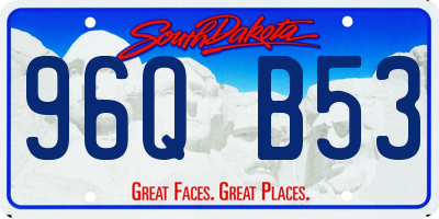 SD license plate 96QB53