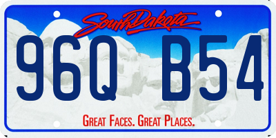SD license plate 96QB54