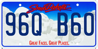 SD license plate 96QB60