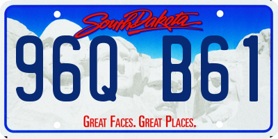 SD license plate 96QB61