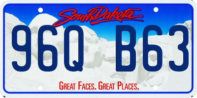 SD license plate 96QB63