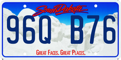 SD license plate 96QB76
