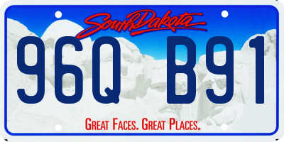 SD license plate 96QB91
