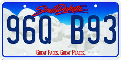 SD license plate 96QB93