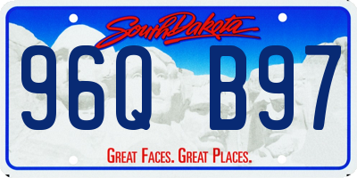 SD license plate 96QB97