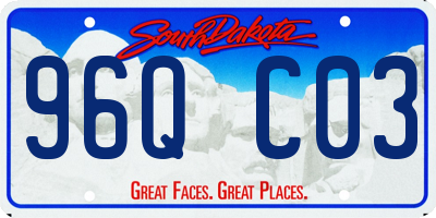 SD license plate 96QC03