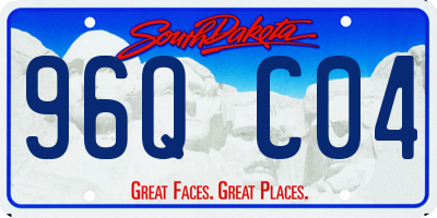 SD license plate 96QC04