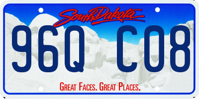 SD license plate 96QC08