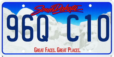 SD license plate 96QC10