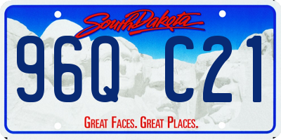 SD license plate 96QC21