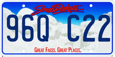 SD license plate 96QC22